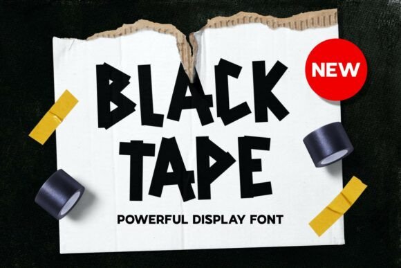 Blacktape: The Raw, Hand-Cut Font for Edgy Designs