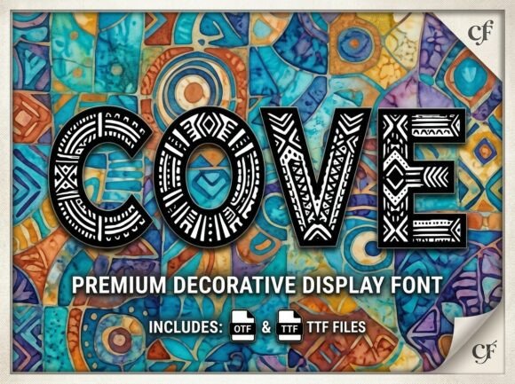 Cove: Where Ancient Tribal Patterns Meet Modern Bold Typography