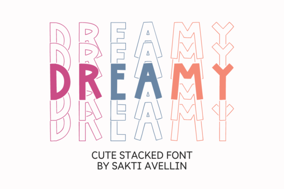 Dreamy: A Playful Stacked Font for Creative Projects
