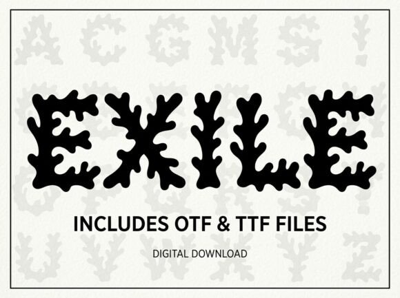 Exile: A Coral-Inspired Display Font for Organic Branding