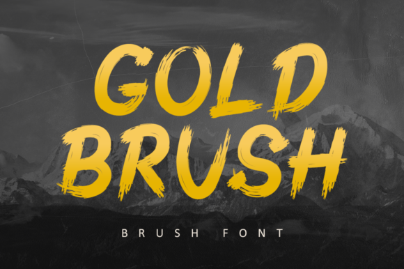 Gold Brush: A Bold Typeface for Commanding Visuals