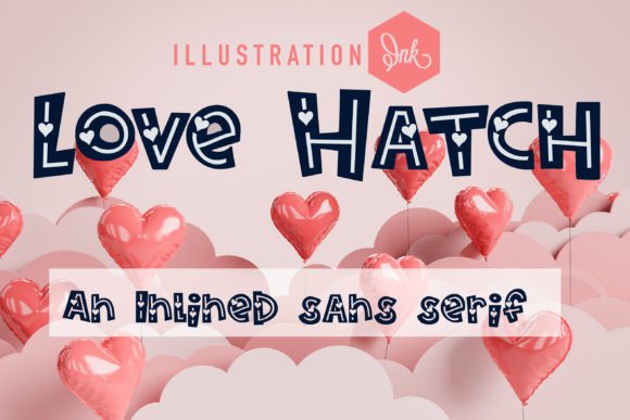 Love Hatch: A Retro Heart Font for Valentine's Day