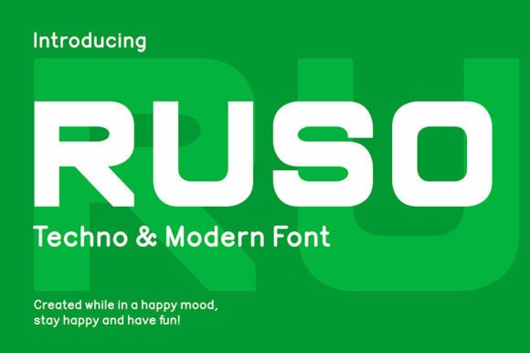 Ruso: The Modern Display Font for Sharp, Versatile Design