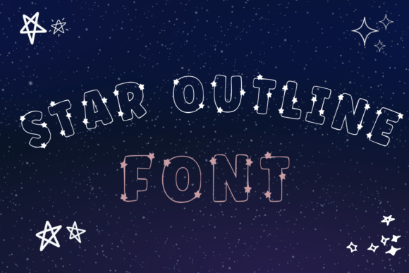 Unlock Playful Energy with the Star Outline Typeface